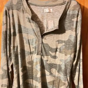 NWT Maurices Camouflage XL shirt.